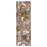 Ocean Jewels 2" x 6" Hexagon Raised Accent Strip in Brown Lip