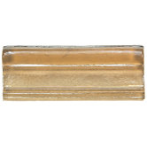 Cristallo Glass 3" x 8" Decorative Chair Rail in Smoky Topaz