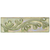 Cristallo Glass 3" x 8" Decorative Vine Chair Rail in Peridot