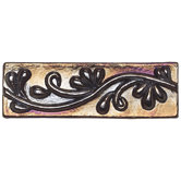 Cristallo Glass 3" x 8" Decorative Vine Chair Rail in Black Opal