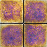 Cristallo Glass 4" x 4" Field Tile in Black Opal