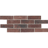 Union Square 2" x 8" Brick Field Tile in Courtyard Red