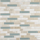 Stone Radiance 12" x 12" Random Mosaic Tile Blend in Whisper Green (10 Pieces)