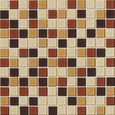 Isis 12" x 12" Glass Mosaic Tile in Amber Blend