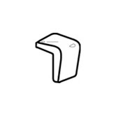 Polaris 2" x 2 1/2" Glazed Counter Trim in Gloss White