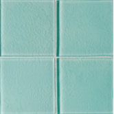 Molten Glass 2" x 2" Wall Tile in Aqua Mist