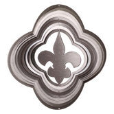 Silver Fleur De Lis Wind Spinner