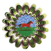 Designer Animated Horse Wind Spinner