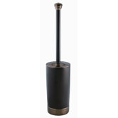 York Metal Toilet Brush and Bowl Set