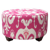 Himalaya Fabric Cocktail Ottoman