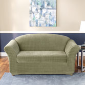 Stretch Squares Two Piece Sofa Slipcover