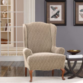 Stretch Braid Wing Chair Slipcover