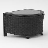 Luxe "U" Shaped Glass Top Side Table