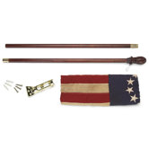 Heritatge Series Antiqued Colonial Traditional Flag Set