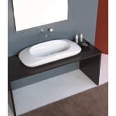 Crescent Vessel Sink in White