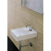 Domino Vessel or Wall-Mount Sink in White
