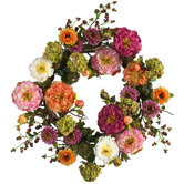 24" Peony Wreath
