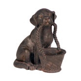 Pooch with Basket Statue
