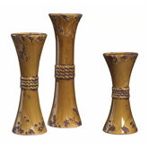 Ceramic Candlesticks (Set of 3)