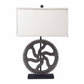 Vintage Industrial Table Lamp in Rust and Patina