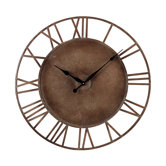 Metal Roman Numeral Outdoor Wall Clock