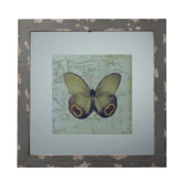 Wood Picture Frame with Butterfly Print