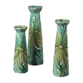 Troplical Leaf Ceramic Jars (Set of 3)