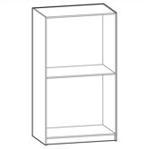 Open Music Storage: 2 Equal Compartments