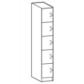 Solid HPL Door Music Storage: 3 Equal Compartments with 48" W