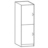 Solid HPL Door Music Storage: 2 Equal Compartments