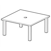 Library 3000 Square Peripheral Stand