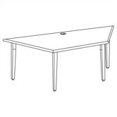 Vision Series 3 Place Trapezoid Computer Table
