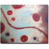 Hand Painted 'Twisted Path' Canvas Art