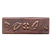 Single Flower 2" x 6" Copper Border Tile