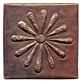 Burst 4" x 4" Copper Tile