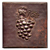 Grapes 4" x 4" Copper Tile