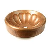 Scalloped Apron Copper Vessel Sink