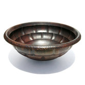 Tortoise Shell Round Copper Undermount Sink