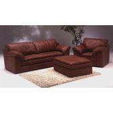 Encino Leather 3 Seat Sofa Living Room Set