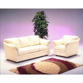 Salerno 3 Seat Leather Living Room Set
