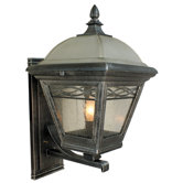 Brentwood Outdoor Wall Lantern with Large Backplate
