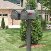 Main Street Double Mailbox Post