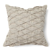 Provence Diamond Tuck Stitch Pillow in Natural