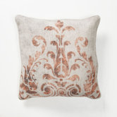 Provence Digital Fern Pillow in Rust