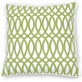 Green Fields Geo Pillow in Green Cotton