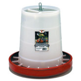 Plastic Hanging Poultry Feeder in Red