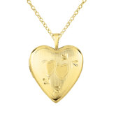 Heart-Shaped Two-heart Locket Necklace
