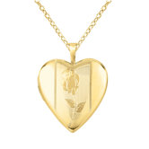 Heart-Shaped Rose Locket