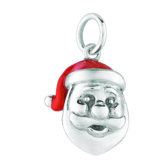 Sterling Silver Santa Head Charm