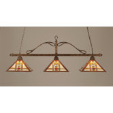 3 Light Square Kitchen Island Pendant